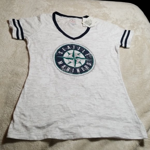 5th & Ocean Tops - NWT ❤ 5th & Ocean Seattle Mariners Burnout Tee